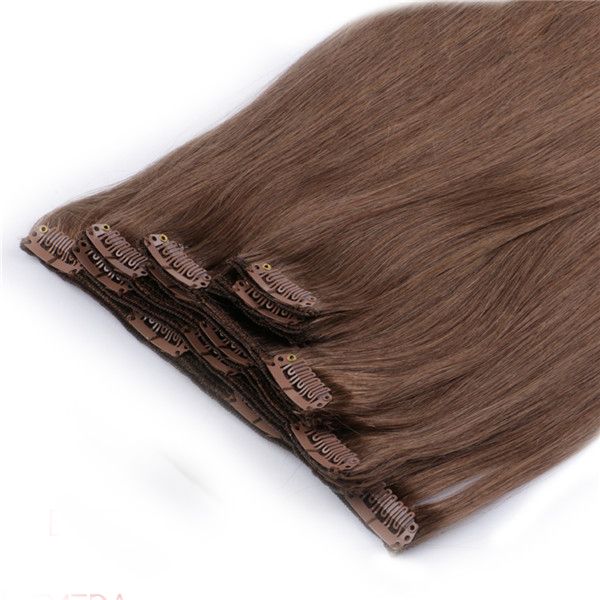 Colorful clip in hair extensions grade hair human hair weaves YL156